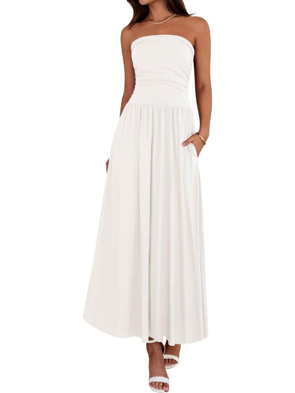 Summer Maxi Dress for Women - Strapless Tube Top, Flowy & Stylish for Any